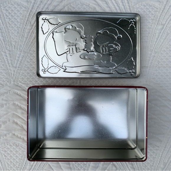 Vintage Lot M&Ms Xmas Christmas Cookie Candy Rectangular Tin Box Canister Contnr - Picture 7 of 11